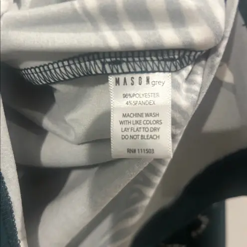 MasonGrey New Zebra print novelty sleep lounge shirt size Large luxe chic cozy Green