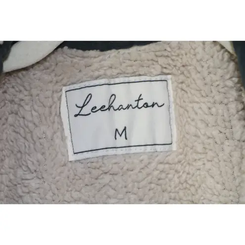 Leehanton Plaid Flannel Sweater Jacket Multiple Size M