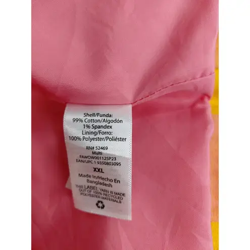 Free Assembly Womens XXL Pink & Yellow Checkered Blazer