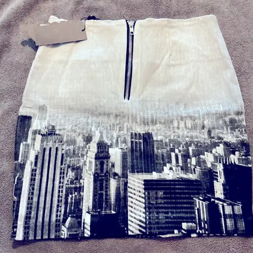 Black and White Mini Pencil Skirt for Night Out Size L