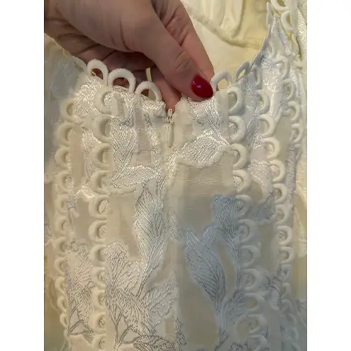 BHLDN NEW Long-Sleeve High-Neck Floral A-Line Mini Dress