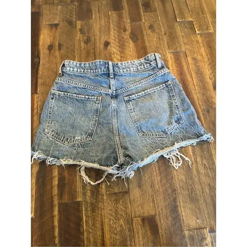 ZARA  cut off jean shorts size 6 cheeky medium wash button fly