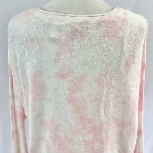 Cloth by Design New Convertible Side Slit Sweater Tie Dye Pink White
