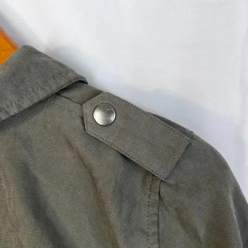 Becool Army Green Utility Zip Up Casual Neutral Shirt Jacket Size Small Classic