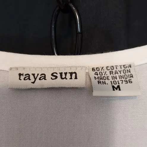 Raya Sun White Brown Button Front Floral Embroidery Animal Print Mini Swim Dress