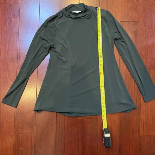 Zenana Outfitters Dark Charcoal Gray Long Sleeve Top Mock Neck Size Small