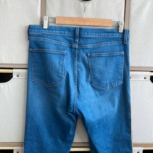 Veronica Beard  stripe high rise crop jeans