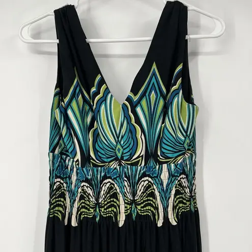 Jessica Howard Womens 8 Maxi Sleeveless Ruched Waist Cruise Vacation Beach