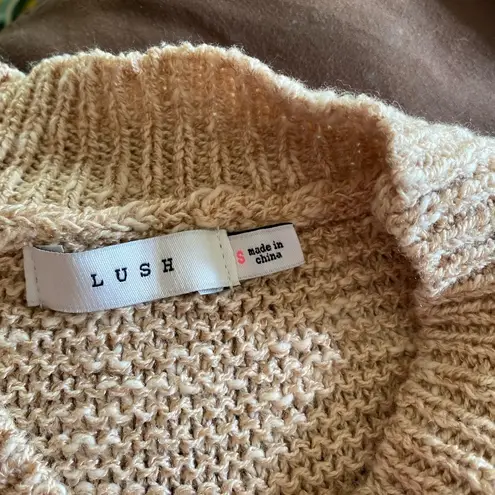 Lush Clothing Lush taupe sweater S 50% cotton