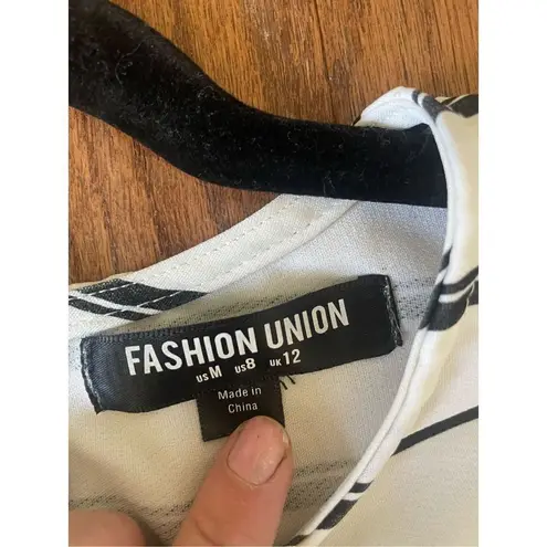 Fashion Union striped cropped bell sleeve top 8