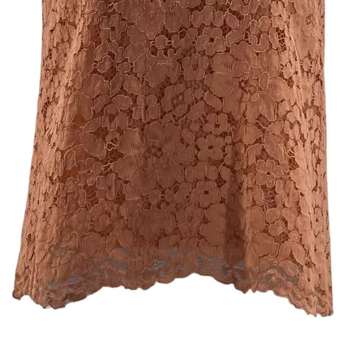 Rose + Olive Lace Top Size Large Peach