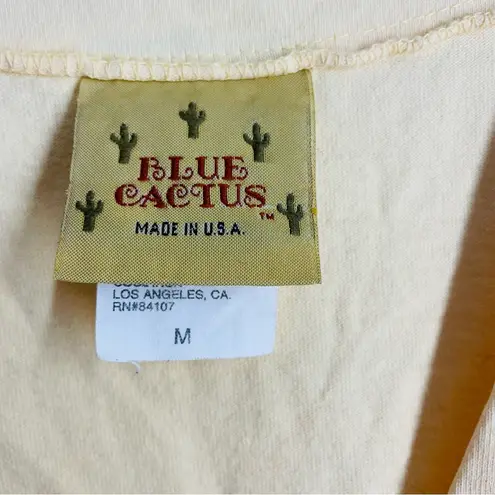 Blue Cactus Vintage Artsy Yellow Vest made in USA size M Size M