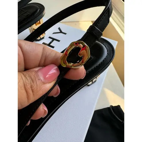 Givenchy BLACK classic G CUBE SLINGBACK PUMP size 35