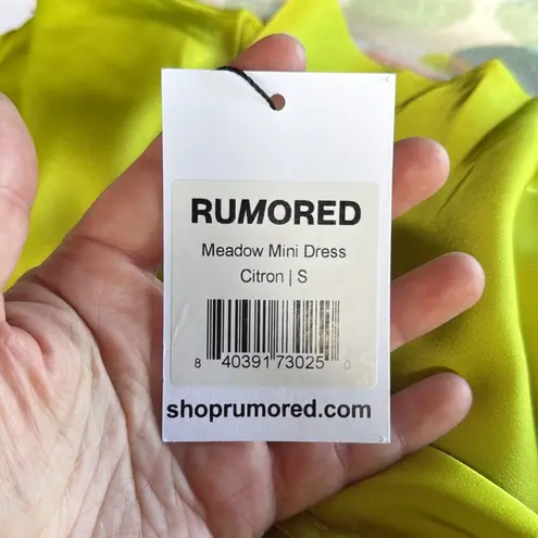 Rumored “Meadow” Mini Dress in Citron