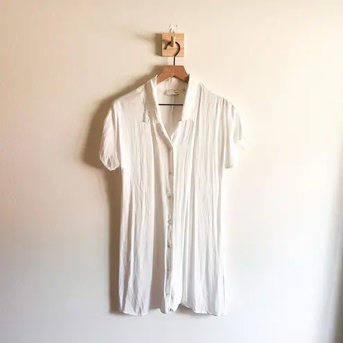 Wilfred Aritzia White Button Down Shirt Dress Size XS