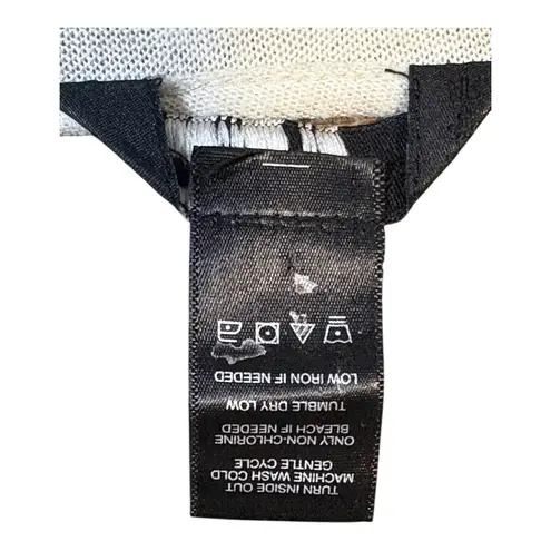 Ali Miles Womens Boho Tunic Top Size Large Beige 3/4 Sleeve Lace Knit Pockets Tan