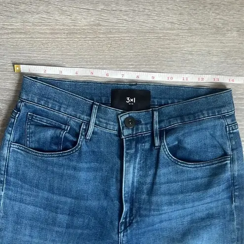 3x1 NYC W4 Shelter Straight Crop High Rise Jeans Denim Dark Spectrum