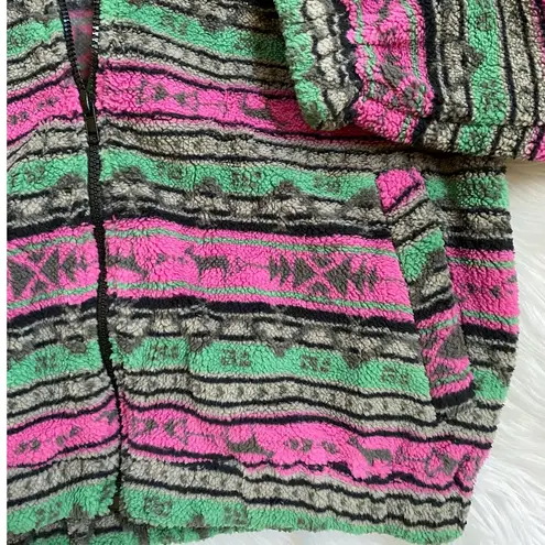 Cider NEW! Fleece Stand Collar Aztec Print Multicolor Jacket NWT - XL