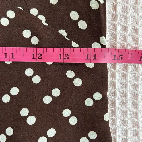 Flynn Skye brown with white polka dot Lydia mini dress with long sleeves NWT SM
