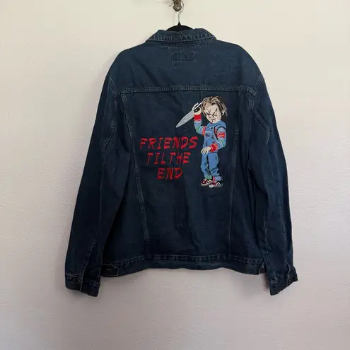 Port Authority Embroidered Customized Chucky Doll Denim Jacket 2XL