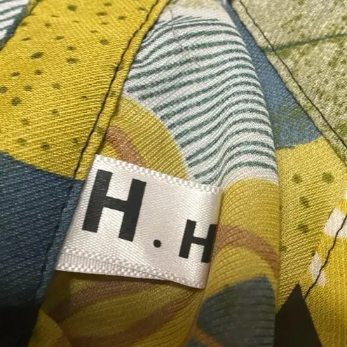 H.H Women's Multicolor Floral Collared Long Sleeve Button Down Shirt Top Size S