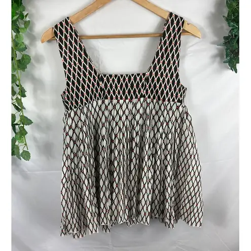 Deletta anthropologie pleated lattice tank top