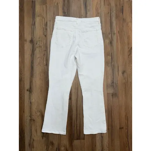 L'Agence Mira Ultra High Rise White Flare Jeans Size 28 Made in USA