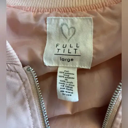 Full Tilt Light pink women’s “Baseball/ Bomber style” jacket