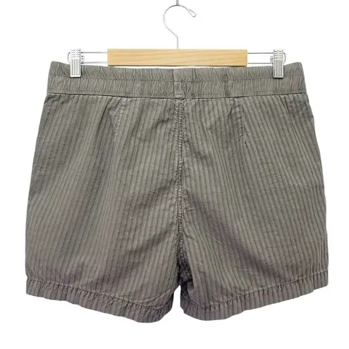 James Perse NWT Linen Blend Drawstring Shorts Size 2 | Medium $245 Olive Stripe