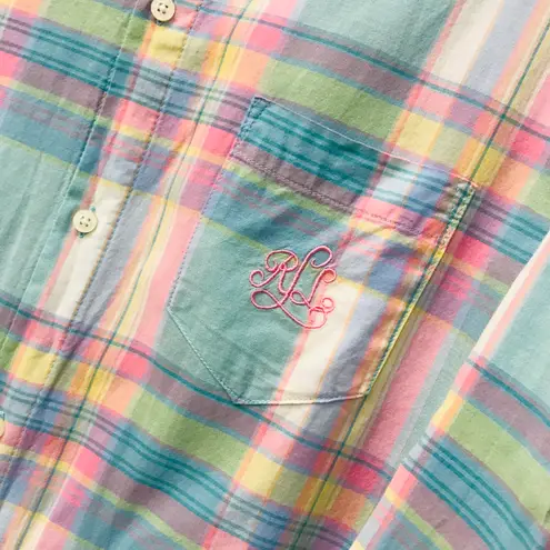 Ralph Lauren Lauren  Notch Collar Plaid Sleep Shirt sz small.