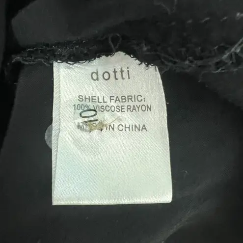 Dotti Womens Top Size 10 Button Front Career Academia Business Casual Workwear Black