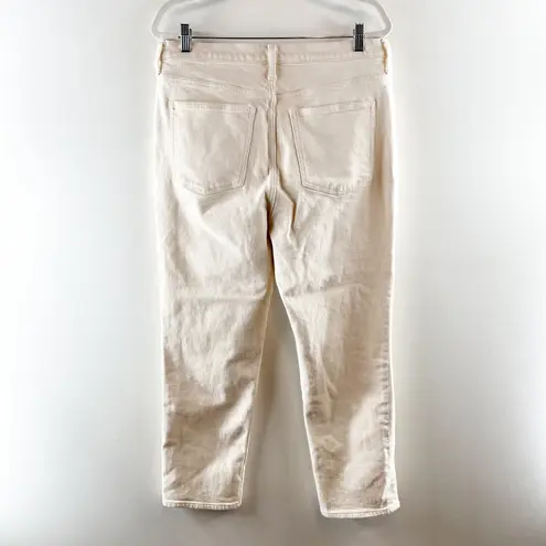 J.Crew  High Rise Essential Straight Leg Jeans Ecru Cream 32 / 14
