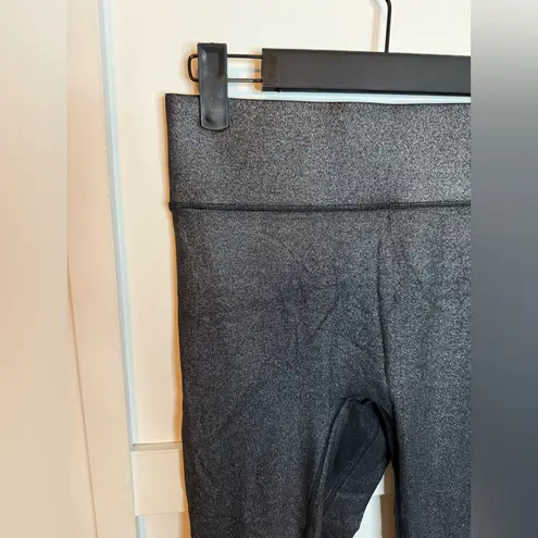 All Access Silver Metallic Glitter Leggings Size M