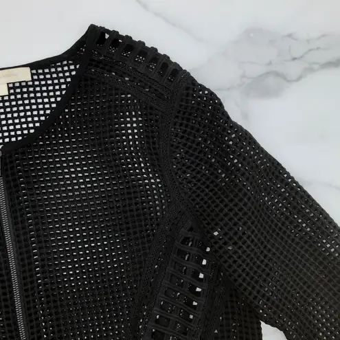 Jonathan Simkhai women’s black Grid mesh jacket size extra small XS