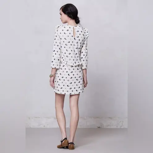 Anthropologie Karen Walker Runway Sealife Sweatshirt Dress Size 8 Medium M Blue