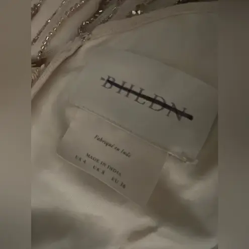 BHLDN Anthropologie x $300 Fidelia Beaded Deco Gown Dress Size 4