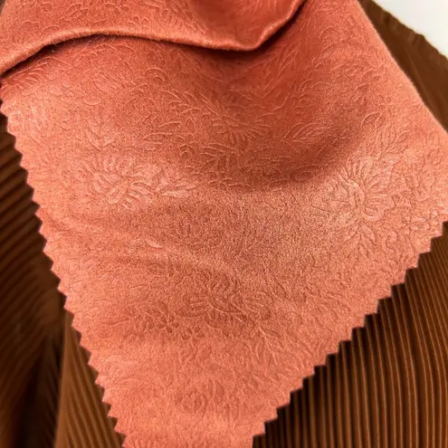 Judith March Women's One Shoulder Pleated Tunic Top Rust Bow Size M