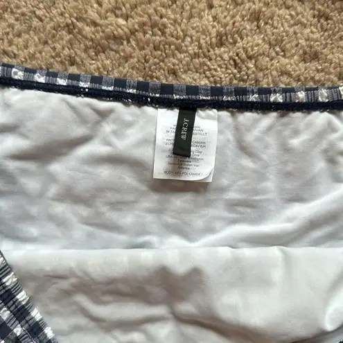 J.Crew  High-Waist Bikini in Navy Classic Gingham