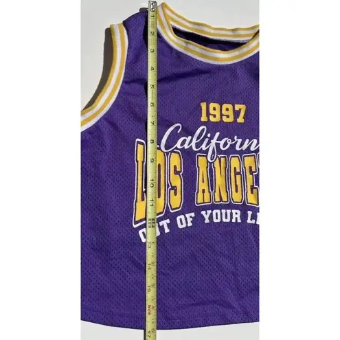 NBA Los Angeles Lakers Jersey Shoulders Cropped Womens T