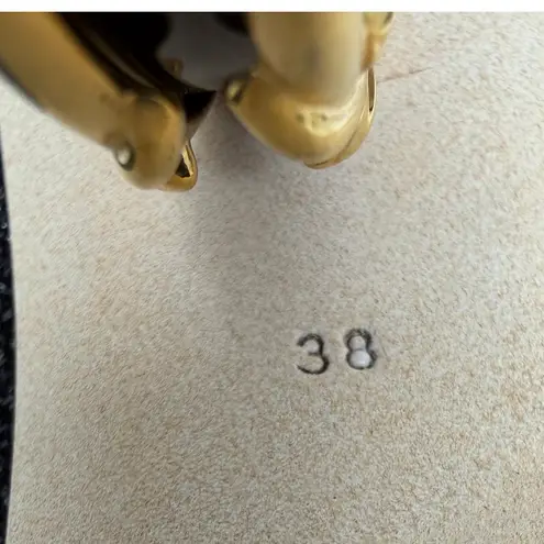 Dolce & Gabbana Mary Jane Pumps Black Baroque DG Logo Heel Size 38 Designer