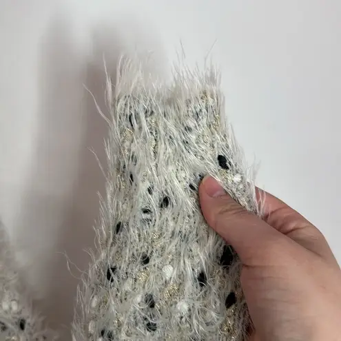 Raga Longline Speckled Fuzzy metallic accent thread Cardigan Size M