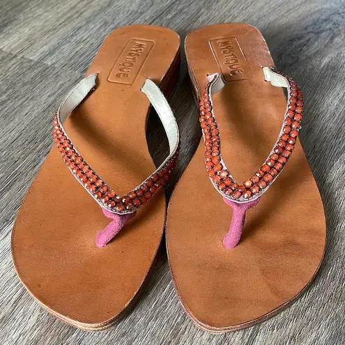 Mystique Boutique Gem Thong Sandals Size 10