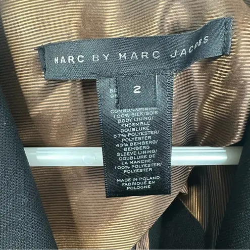 Marc by Marc Jacobs Women’s Size 2 Wool Blend Black One Button Blazer Jacket