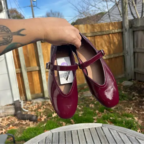 A New Day Nwt Women’s maroon Elena Mary Jane Flats by  size 6.5 whimsy casual - Image 6