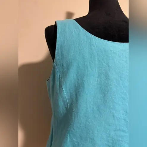 Jessica Howard EUC Blue and White Star Embroidered Fully Lined Tank Size 10