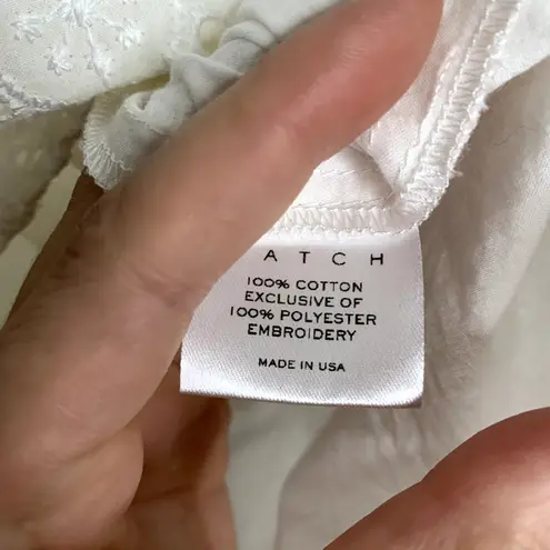 Hatch Collection Ella Eyelet Swing Style Blouse White Maternity Womens Medium Size undefined