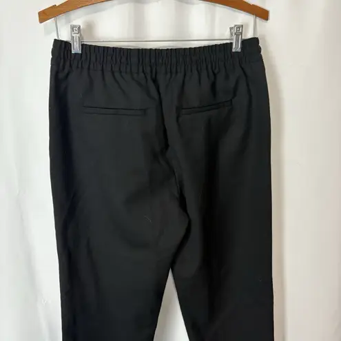 Garnet Hill Pants Womens 4 Wool Jogger Pockets Drawstring City Athleisure Black