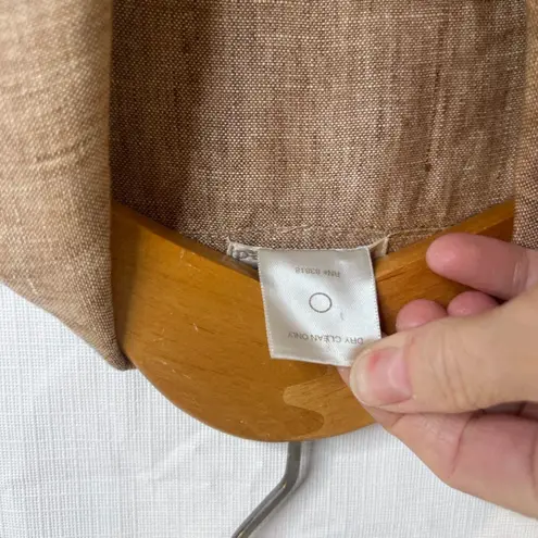 Austin Reed Light Brown 100% Linen Tunic Boyfriend Jacket Lightweight Size 10