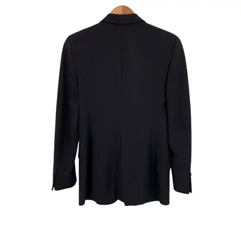 Piazza Sempione Black Wool/Cashmere Blazer Size 44 Jacket Career Business