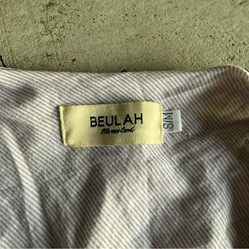 Beulah / denim moto zip drape vest / light fade blue / size s/m